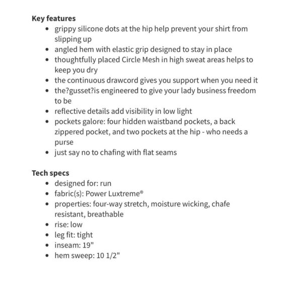 Lululemon Run A Marathon Crop Leggings Capri Side Pockets Size 4 Active Athletic - Picture 12 of 12